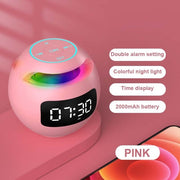Mini Bluetooth Speaker Wireless Sound box with LED Display Alarm Clock Hifi TF Card MP3