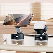 Foldable Magnetic Vacuum Car Phone Holder with Suction Cup for Hands-Free Navigation Compatible with Magsafe Devices