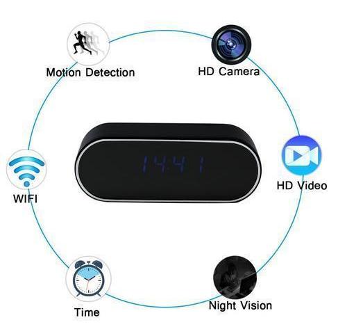 Hidden HD Camera WiFi Alarm Clock