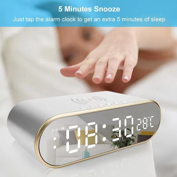 NEW MODEL LED ALARM CLOCK WITH WIRELESS CHARGER