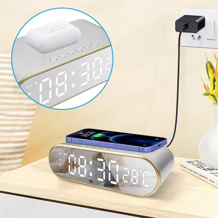 NEW MODEL LED ALARM CLOCK WITH WIRELESS CHARGER