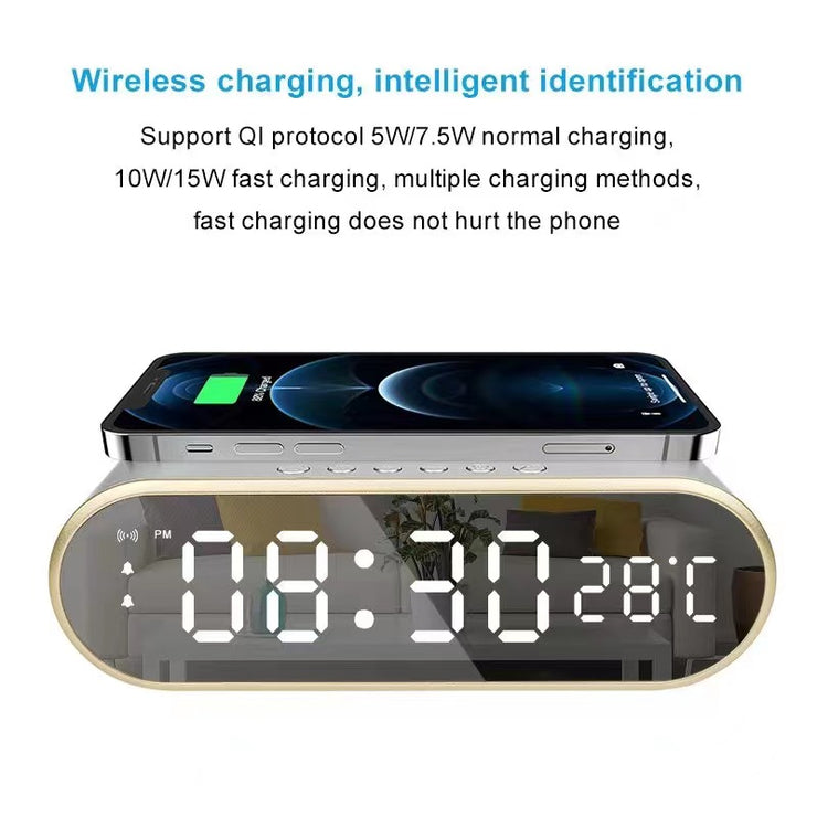 NEW MODEL LED ALARM CLOCK WITH WIRELESS CHARGER