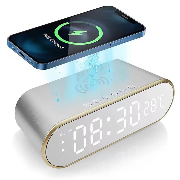 NEW MODEL LED ALARM CLOCK WITH WIRELESS CHARGER