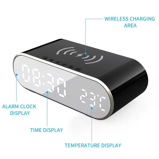 NEW MODEL LED ALARM CLOCK WITH WIRELESS CHARGER