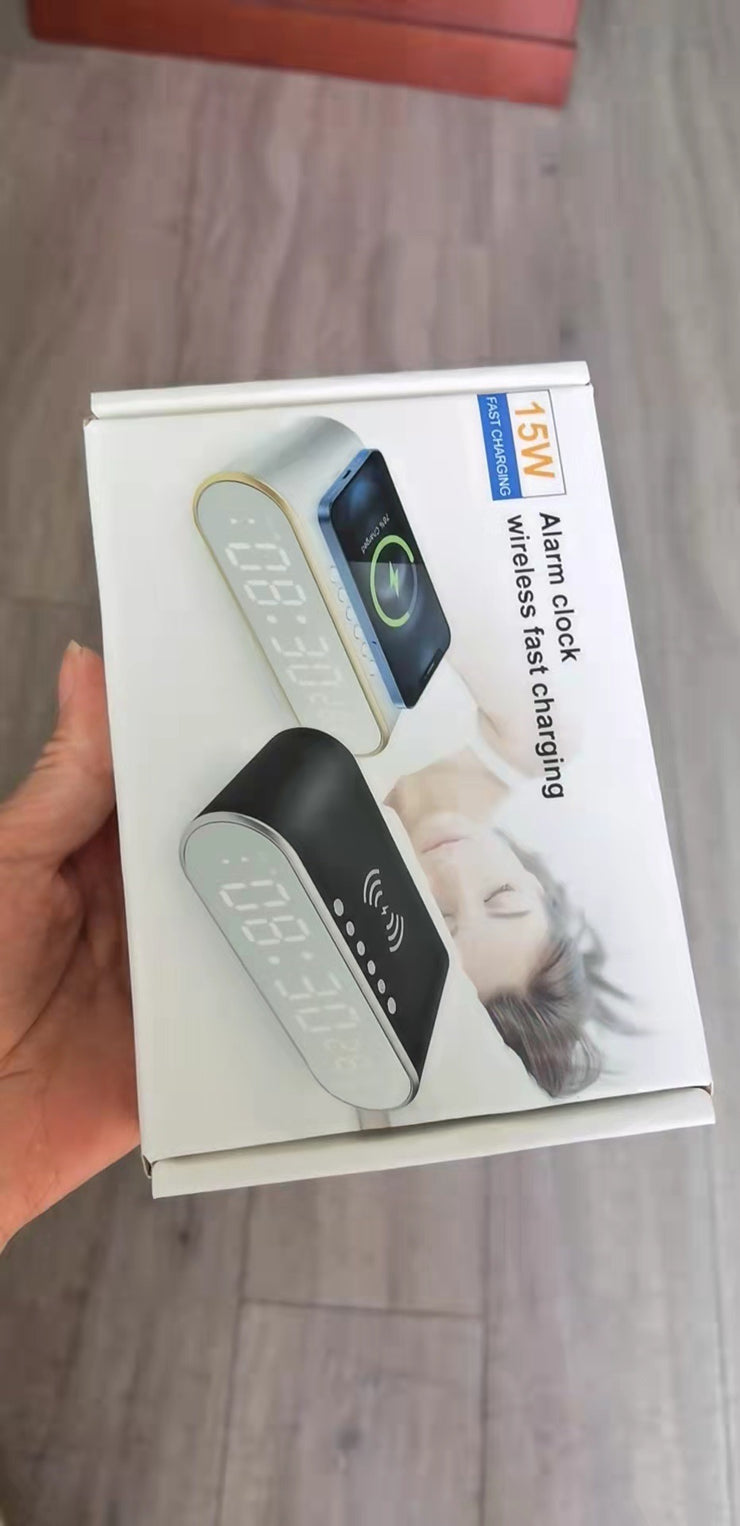 NEW MODEL LED ALARM CLOCK WITH WIRELESS CHARGER