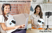 Portable Wireless  Microphone Noise Reduction Short Audio Video Recording